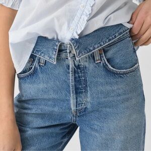 Agolde Echo Agolde Echo Taper Jean Flip
Waistband Shrine Medium Blue Wash